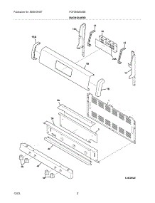 03 - Backguard parts for Frigidaire Range FGF350MXASB from AppliancePartsPros.com