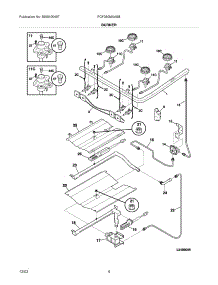 05 - Burner parts for Frigidaire Range FGF350MXASB from AppliancePartsPros.com