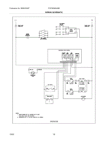 12 - Wiring Schematic parts for Frigidaire Range FGF350MXASB from AppliancePartsPros.com