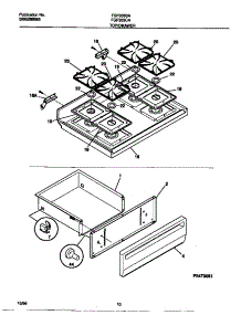 05 - Top / Drawer parts for Frigidaire Range FGF353CATF from AppliancePartsPros.com