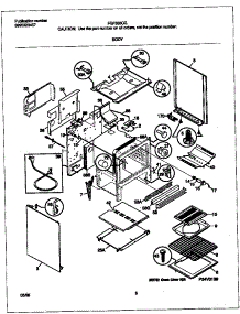 04 - Body parts for Frigidaire Range FGF355CGSD from AppliancePartsPros.com