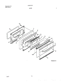 11 - Door parts for Frigidaire Range FGF355CGTG from AppliancePartsPros.com