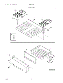 09 - Top / Drawer parts for Frigidaire Range FGF364KCB from AppliancePartsPros.com