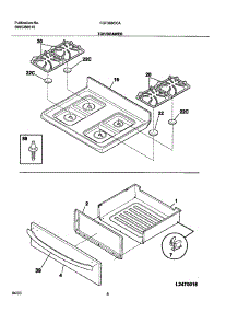 09 - Top / Drawer parts for Frigidaire Range FGF366CCA from AppliancePartsPros.com