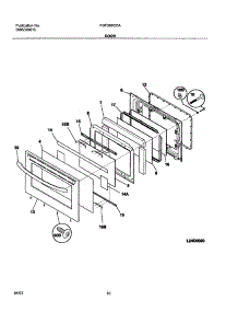 11 - Door parts for Frigidaire Range FGF366CCA from AppliancePartsPros.com