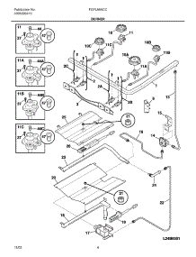05 - Burner parts for Frigidaire Range FGFL88ACC from AppliancePartsPros.com