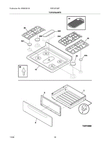 09 - Top / Drawer parts for Frigidaire Range FGFL87GSF from AppliancePartsPros.com