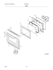 11 - Door parts for Frigidaire Range FGFS36FWJ from AppliancePartsPros.com
