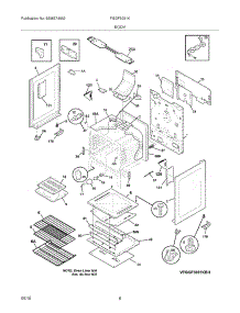 07 - Body parts for Frigidaire Range FGGF3031KWH from AppliancePartsPros.com