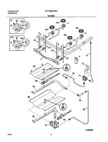 05 - Burner parts for Frigidaire Range FGF356MXAWA from AppliancePartsPros.com