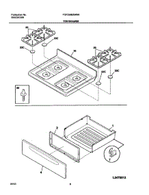 09 - Top / Drawer parts for Frigidaire Range FGF356MXAWA from AppliancePartsPros.com