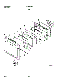 11 - Door parts for Frigidaire Range FGF356MXAWA from AppliancePartsPros.com