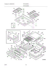 09 - Top / Drawer parts for Frigidaire Range FGFLMC55ECA from AppliancePartsPros.com
