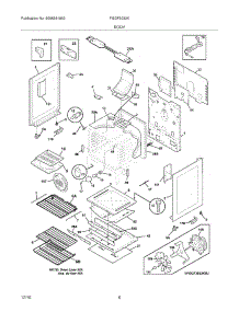 07 - Body parts for Frigidaire Range FGGF3032KWJ from AppliancePartsPros.com