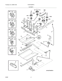 05 - Burner parts for Frigidaire Range FGGF305MKFA from AppliancePartsPros.com