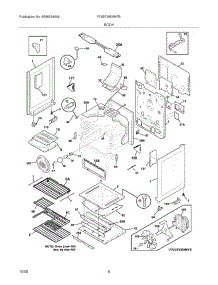 07 - Body parts for Frigidaire Range FGGF305MKFB from AppliancePartsPros.com