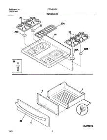 09 - Top / Drawer parts for Frigidaire Range FGFL88ACA from AppliancePartsPros.com