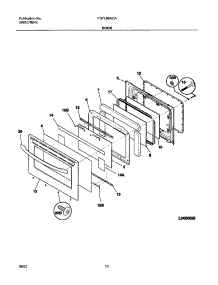 11 - Door parts for Frigidaire Range FGFL88ACA from AppliancePartsPros.com