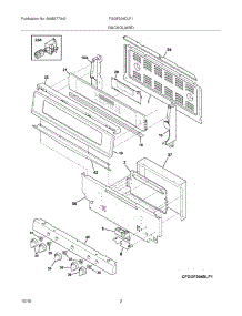 03 - Backguard parts for Frigidaire Range FGGF304DLF1 from AppliancePartsPros.com
