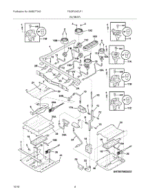 05 - Burner parts for Frigidaire Range FGGF304DLF1 from AppliancePartsPros.com