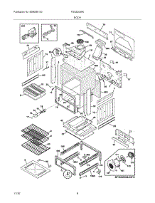 07 - Body parts for Frigidaire Range FGGS3045KBC from AppliancePartsPros.com