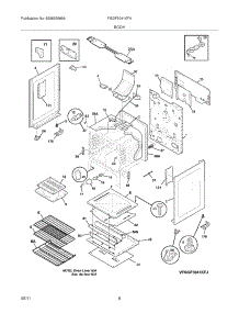07 - Body parts for Frigidaire Range FGGF3041KFK from AppliancePartsPros.com