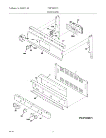 03 - Backguard parts for Frigidaire Range FGGF305MKFJ from AppliancePartsPros.com