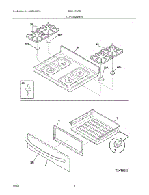 09 - Top / Drawer parts for Frigidaire Range FGFL67DCE from AppliancePartsPros.com