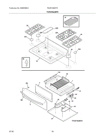 09 - Top / Drawer parts for Frigidaire Range FGGF3056KFH from AppliancePartsPros.com