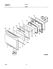 11 - Door parts for Frigidaire Range FGFL77ABC from AppliancePartsPros.com