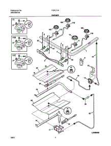 05 - Burner parts for Frigidaire Range FGFL77ASB from AppliancePartsPros.com
