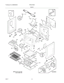 07 - Body parts for Frigidaire Range FGFL87GSH from AppliancePartsPros.com