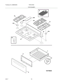 09 - Top / Drawer parts for Frigidaire Range FGFL87GSH from AppliancePartsPros.com
