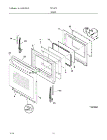 11 - Door parts for Frigidaire Range FGFL87DQA from AppliancePartsPros.com