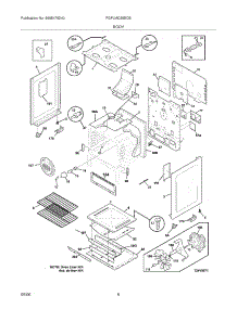 07 - Body parts for Frigidaire Range FGFLMC55ECB from AppliancePartsPros.com