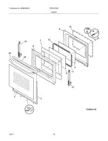 11 - Door parts for Frigidaire Range FGFL87GSH from AppliancePartsPros.com