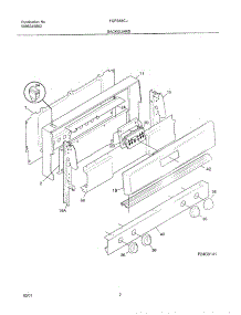 03 - Backguard parts for Frigidaire Range FGFS68CJBA from AppliancePartsPros.com
