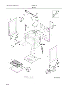 07 - Body parts for Frigidaire Range FGFS36FUA from AppliancePartsPros.com
