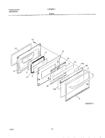 11 - Door parts for Frigidaire Range FGFS68CJBA from AppliancePartsPros.com