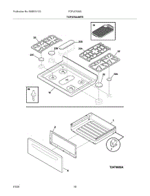 09 - Top / Drawer parts for Frigidaire Range FGFL87GSG from AppliancePartsPros.com