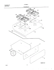 09 - Top / Drawer parts for Frigidaire Range FGFS68CJTA from AppliancePartsPros.com
