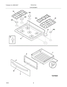 09 - Top / Drawer parts for Frigidaire Range FGFL87DCA from AppliancePartsPros.com