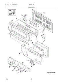 03 - Backguard parts for Frigidaire Range FGGF304DLB1 from AppliancePartsPros.com