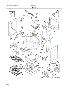 07 - Body parts for Frigidaire Range FGGF3042KFC from AppliancePartsPros.com