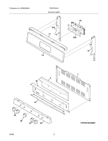 03 - Backguard parts for Frigidaire Range FGGF3054KWA from AppliancePartsPros.com