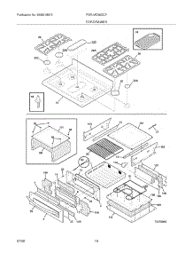 09 - Top / Drawer parts for Frigidaire Range FGFLMC55GCF from AppliancePartsPros.com