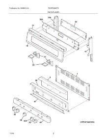 03 - Backguard parts for Frigidaire Range FGGF3056KFK from AppliancePartsPros.com