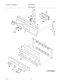 03 - Backguard parts for Frigidaire Range FGGF305MKFM from AppliancePartsPros.com
