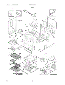 07 - Body parts for Frigidaire Range FGGF305MKFM from AppliancePartsPros.com