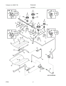 05 - Burner parts for Frigidaire Range FGGS3045KWA from AppliancePartsPros.com